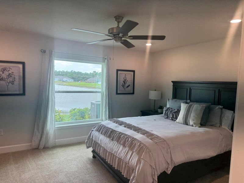 Master bedroom staged photos
