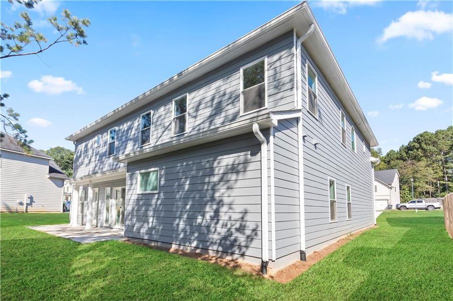 Exterior details and patio area of a home in , Covington (Image 15). Exterior details and patio area of a home in , Covington (Image 15).