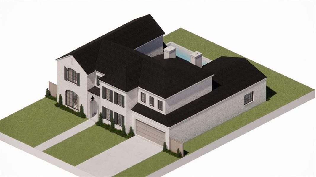 Exterior rendering of this home design in , Dallas, TX (Image 6).