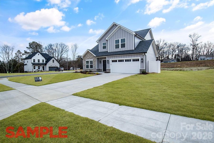 Front exterior of a new home in , Kannapolis, NC, highlighting curb appeal (Image 16).