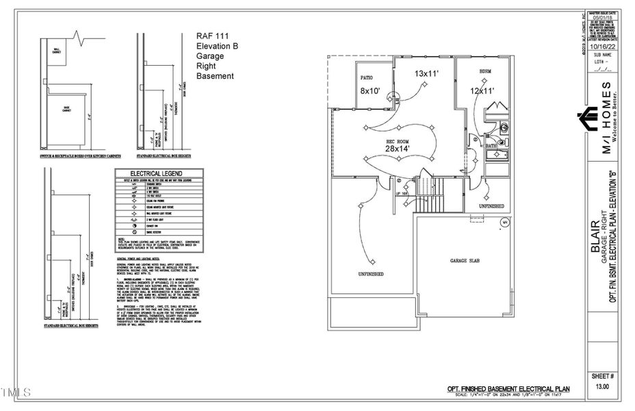 RAF 111 Blair B- Basement- Contract File