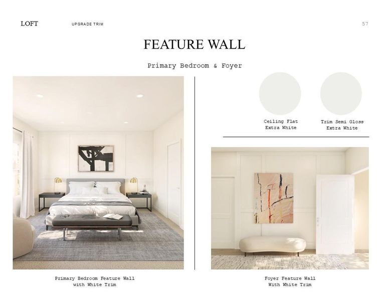 Loft Look Palette 1: Trim Selection Sheet (*Artist rendering used for illustration purposes only.)