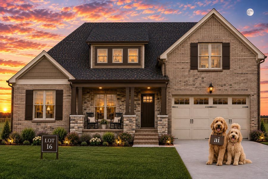 Front exterior of a new home in Patterson, Smyrna, TN, highlighting curb appeal (Image 1). Front exterior of a new home in Patterson, Smyrna, TN, highlighting curb appeal (Image 1).