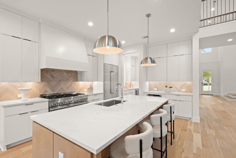 Furnished interior view inside a new home in , Dallas (Image 13).