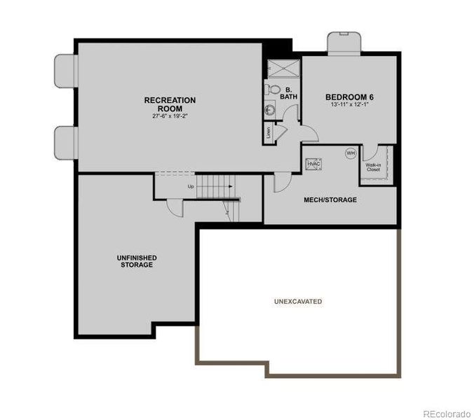 2D floor plan layout of this home in Kitchel Lake, Timnath, CO (Image 1).