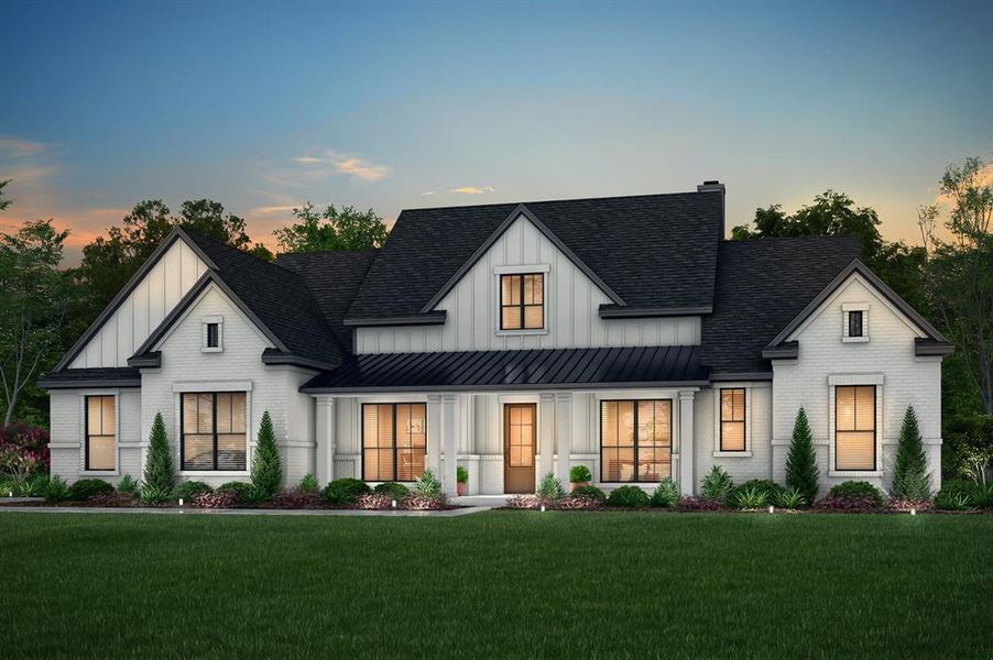 Front exterior of a new home in Hartson Estates, Midlothian, TX, highlighting curb appeal (Image 1). Front exterior of a new home in Hartson Estates, Midlothian, TX, highlighting curb appeal (Image 1).