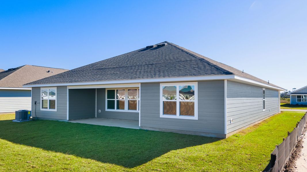 Representative exterior details of a home built from the The Denton by D.R. Horton in Destini Lane, Panama City (Image 4).