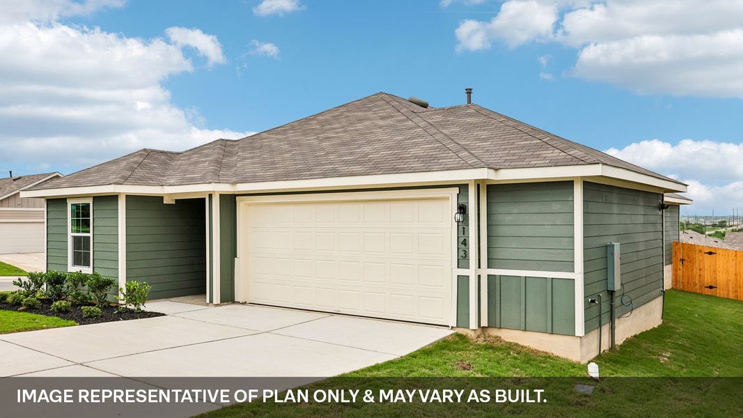 Representative exterior photo of a completed home built from the The Easton by D.R. Horton in Talavera, Kyle, TX (Image 20). Representative exterior photo of a completed home built from the The Easton by D.R. Horton in Talavera, Kyle, TX (Image 20).