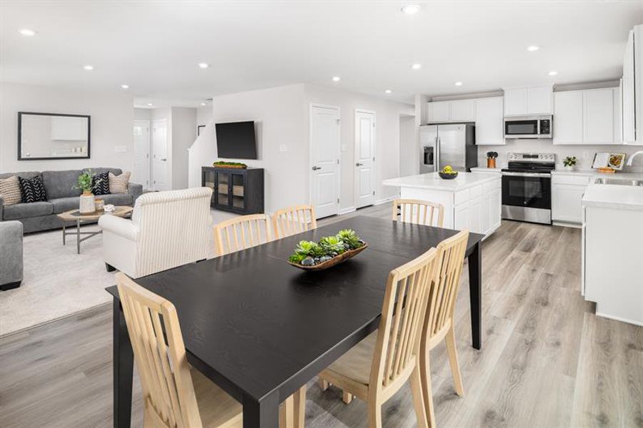 Representative furnished interior of a home built from the Hazel with Finished Basement by Ryan Homes in Quails Run, Wellford (Image 5).