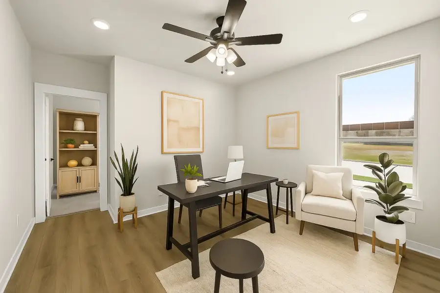Representative furnished interior of a home built from the Hunters Crossing Rowan 2104 by Brohn Homes in Hunters Crossing, Sealy (Image 16).