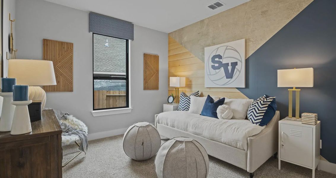 Representative furnished interior of a home built from the Brooke by Chesmar Homes in Meyer Ranch, New Braunfels (Image 18).