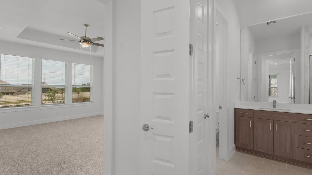 Furnished interior view inside a new home in Lariat, Liberty Hill (Image 11). Furnished interior view inside a new home in Lariat, Liberty Hill (Image 11).