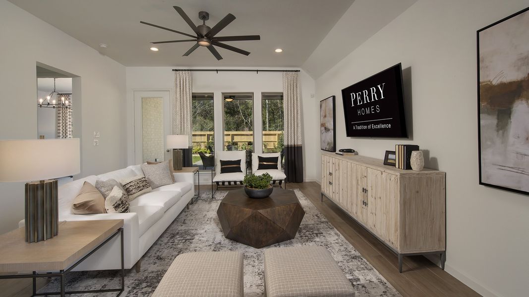 Furnished interior view inside a new home in The Groves 45', Humble (Image 8).