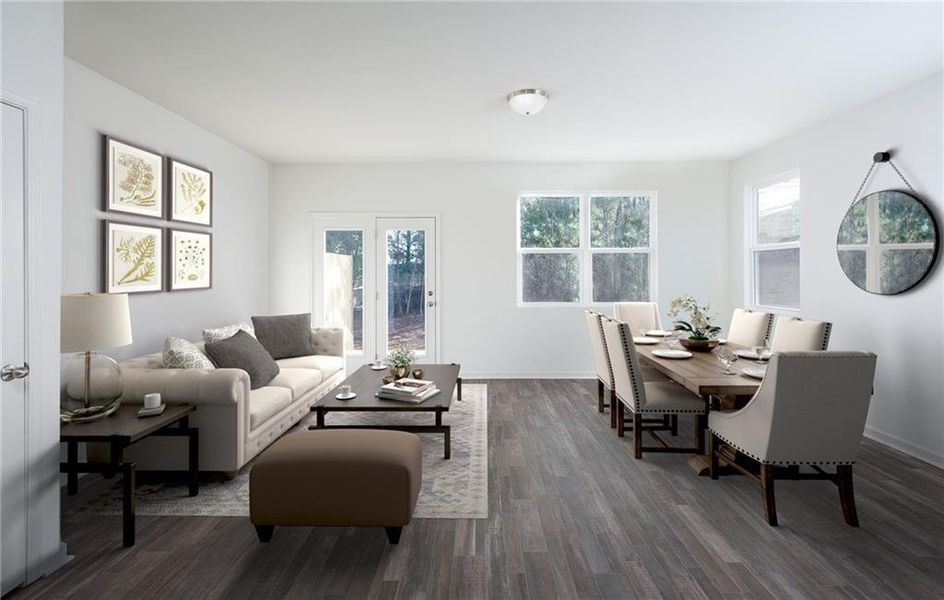 Furnished interior view inside a new home in The Emery, Villa Rica (Image 5).