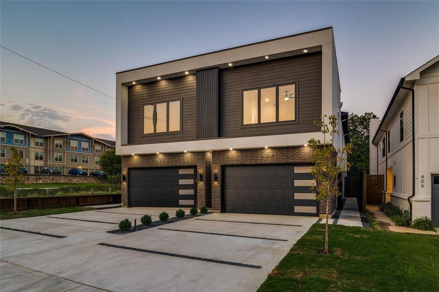 Front exterior of a new home in , Dallas, TX, highlighting curb appeal (Image 1).