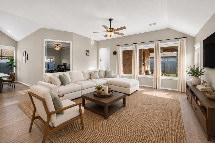 Furnished interior view inside a new home in Pomona, Manvel (Image 13).
