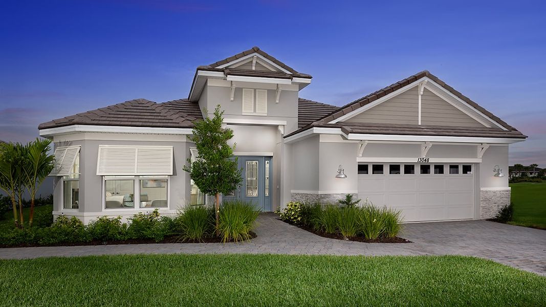 Representative exterior photo of a completed home built from the Pallazio by Taylor Morrison in Astor Creek Golf and Country Club, Port St. Lucie, FL (Image 27).