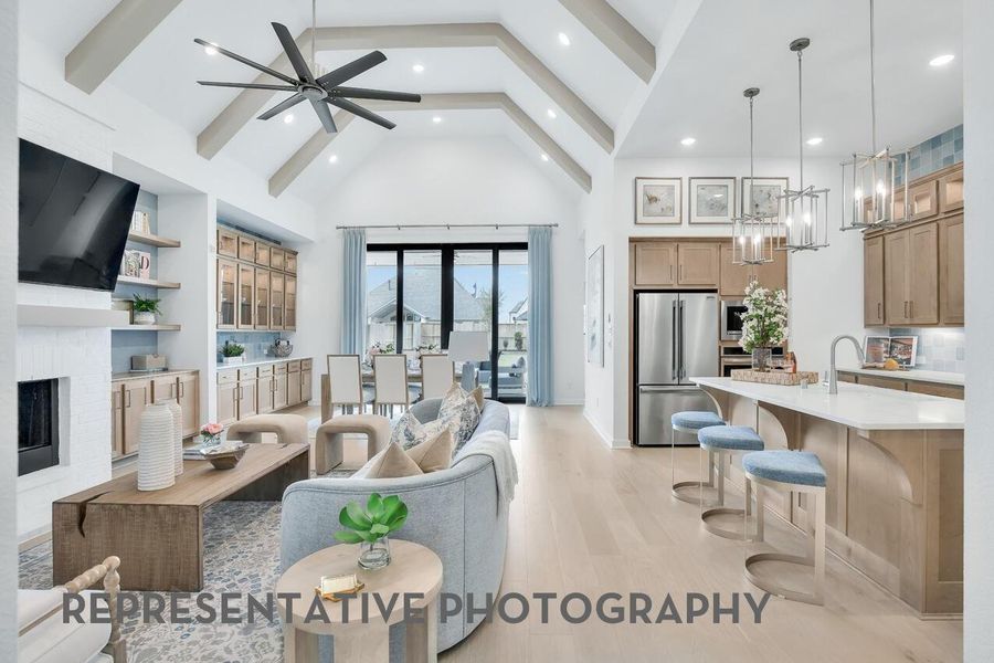 Furnished interior view inside a new home in Grand Central Park, Conroe (Image 10).