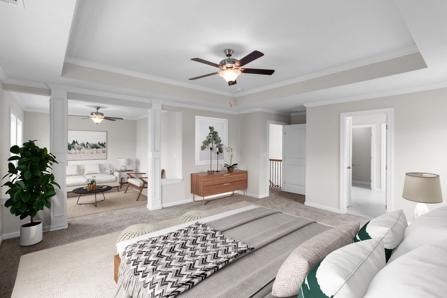 Furnished interior view inside a new home in Tillery Park, Grovetown (Image 7). Furnished interior view inside a new home in Tillery Park, Grovetown (Image 7).