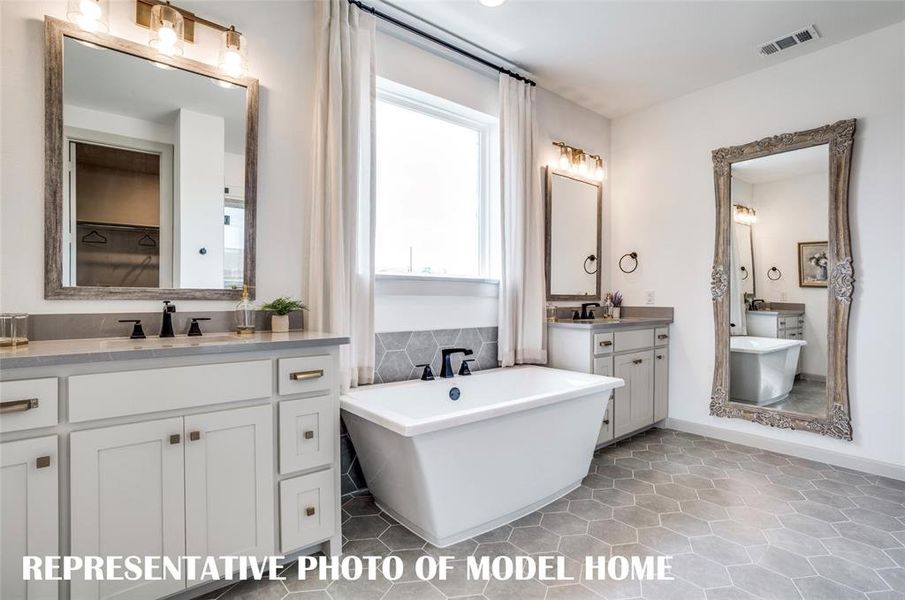 Elegant owner's baths designed for two!  REPRESENTATIVE PHOTO