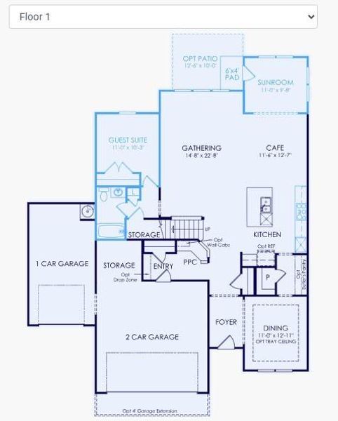 2D floor plan layout of this home in Ashworth Estates, Powder Springs, GA (Image 2). 2D floor plan layout of this home in Ashworth Estates, Powder Springs, GA (Image 2).