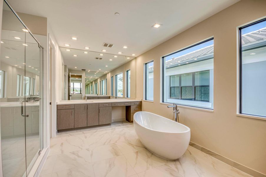 Furnished interior view inside a new home in Apex at Avenir, Palm Beach Gardens (Image 14).