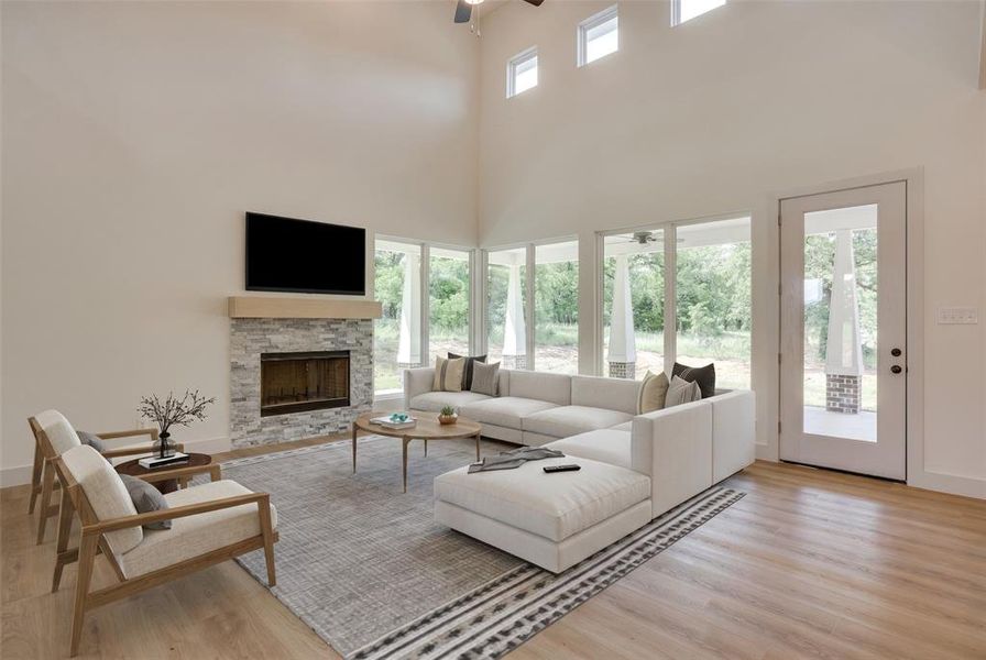 Furnished interior view inside a new home in , Sunset (Image 11).