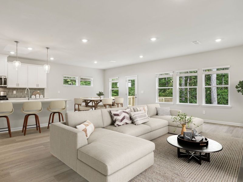 The Johnson Basement floorplan with the Lush White interior package.