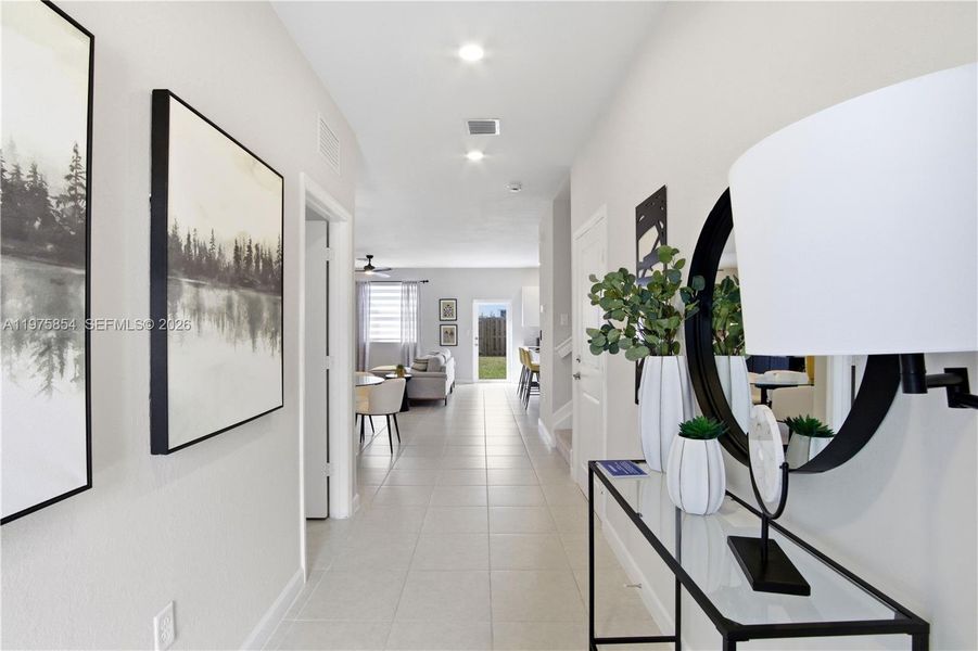 Furnished interior view inside a new home in , Miami (Image 34).