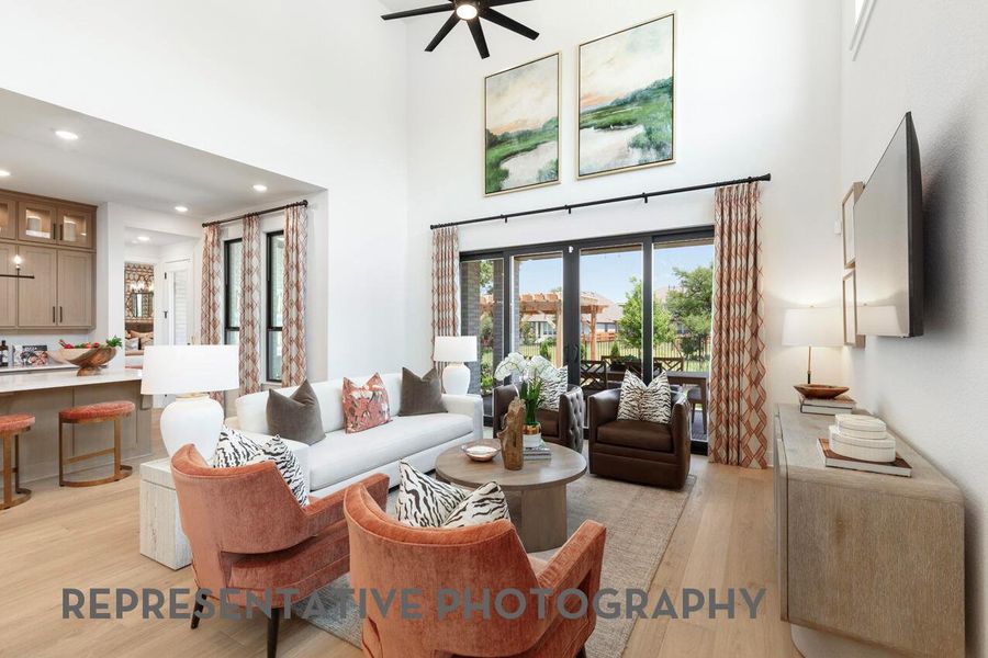 Furnished interior view inside a new home in Santa Rita Ranch, Liberty Hill (Image 26).