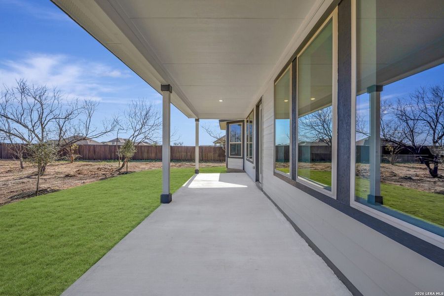 Exterior details and patio area of a home in Everly Estates, San Antonio (Image 24).