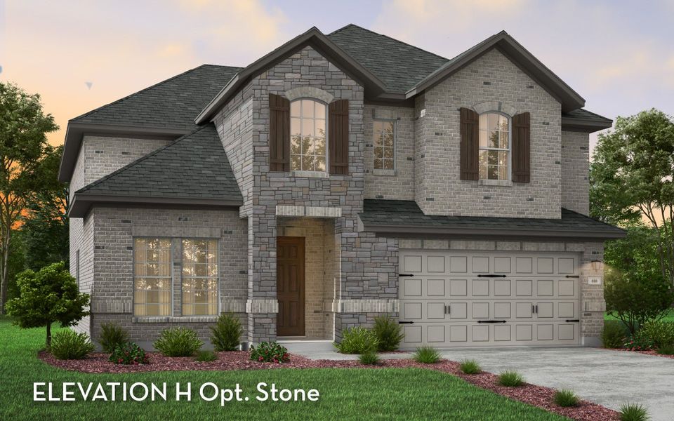 Representative exterior photo of a completed home built from the Hayden by CastleRock Communities in Arcadia Ridge, San Antonio, TX (Image 19). Representative exterior photo of a completed home built from the Hayden by CastleRock Communities in Arcadia Ridge, San Antonio, TX (Image 19).