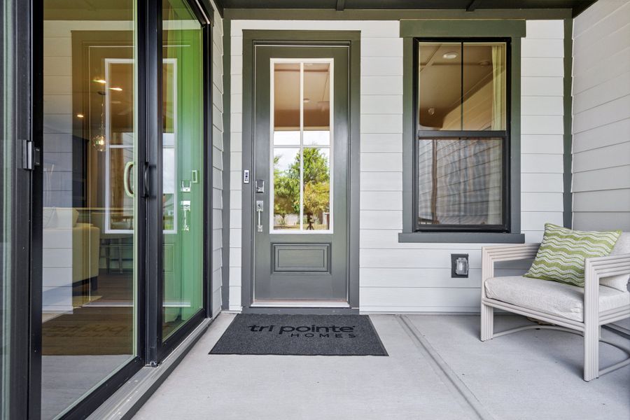 Exterior details and patio area of a home in Seven Oaks, Belmont (Image 3).
