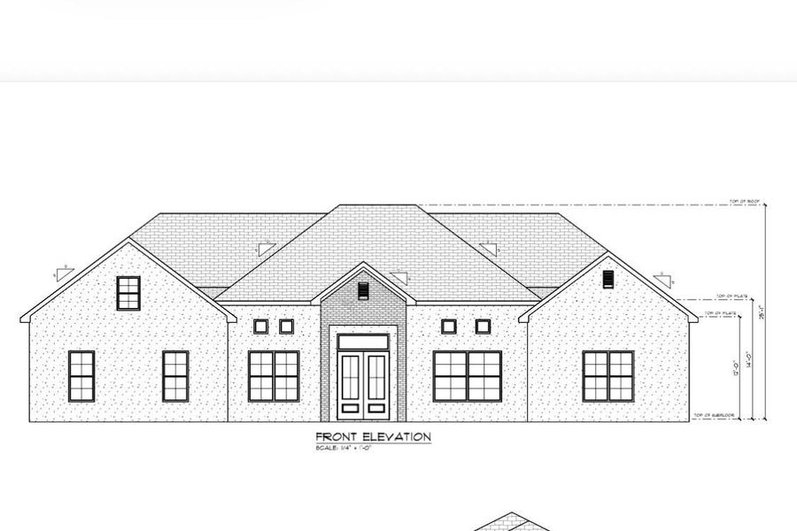 Front Elevation of Main House Front Elevation of Main House