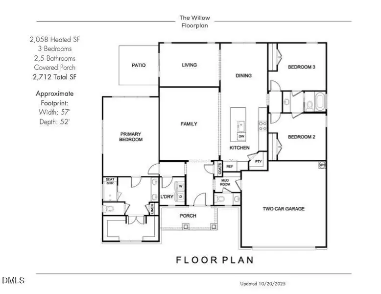 1) The Willow Floorplan