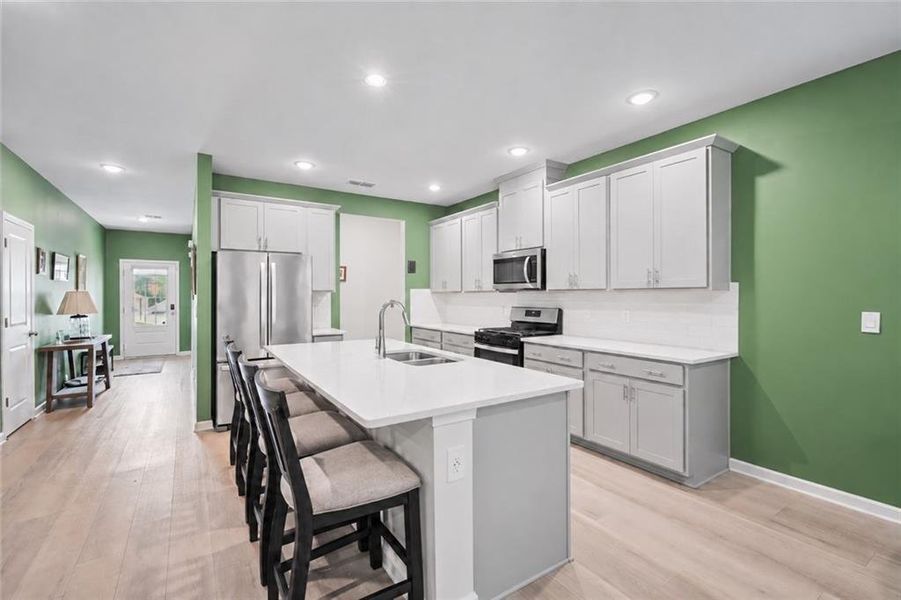 Furnished interior view inside a new home in Creekside at Oxford Park, Fairburn (Image 12).