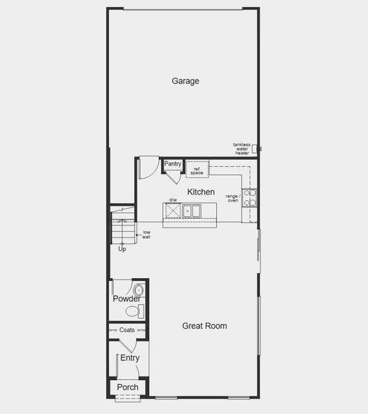 2D floor plan layout for the 1609 by KB Home in Enclaves at Tumamoc, Tucson, AZ (Image 2). 2D floor plan layout for the 1609 by KB Home in Enclaves at Tumamoc, Tucson, AZ (Image 2).