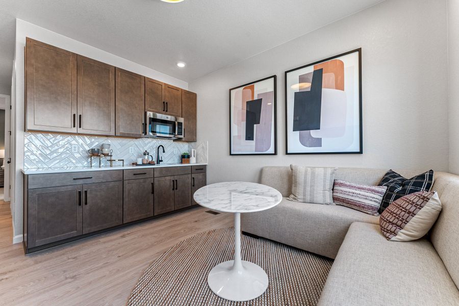 Representative furnished interior of a home built from the Fairmount | A Multi-Gen Home by Taylor Morrison in Macanta City Collection, Castle Rock (Image 10).