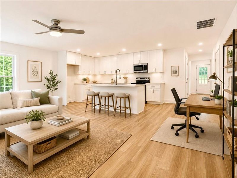 Furnished interior view inside a new home in , Jasper (Image 10). Furnished interior view inside a new home in , Jasper (Image 10).