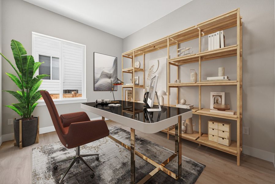 Furnished interior view inside a new home in Trailstone, Arvada (Image 8).
