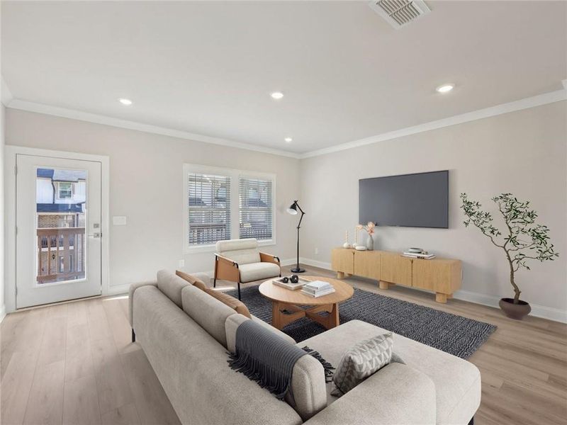 Furnished interior view inside a new home in , Lawrenceville (Image 3). Furnished interior view inside a new home in , Lawrenceville (Image 3).