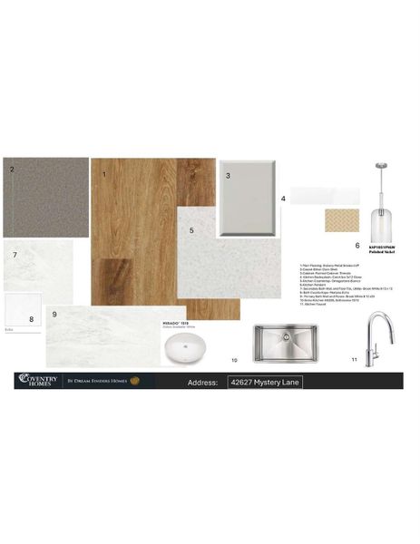 Sample of building materials used in homes in Escondido, Magnolia (Image 9). Sample of building materials used in homes in Escondido, Magnolia (Image 9).