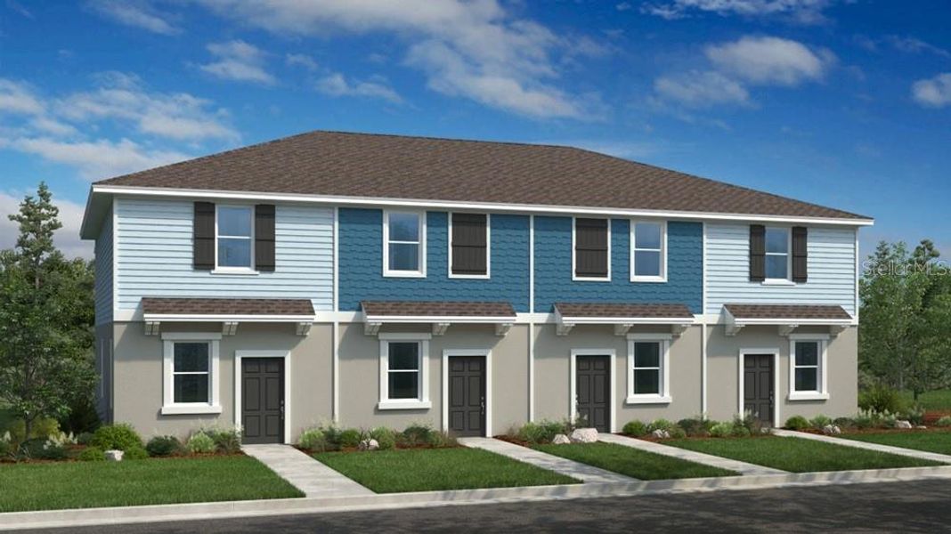 Front exterior of a new home in Southloch, Mount Dora, FL, highlighting curb appeal (Image 1). Front exterior of a new home in Southloch, Mount Dora, FL, highlighting curb appeal (Image 1).