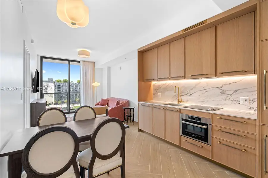 Furnished interior view inside a new home in , Miami (Image 10).