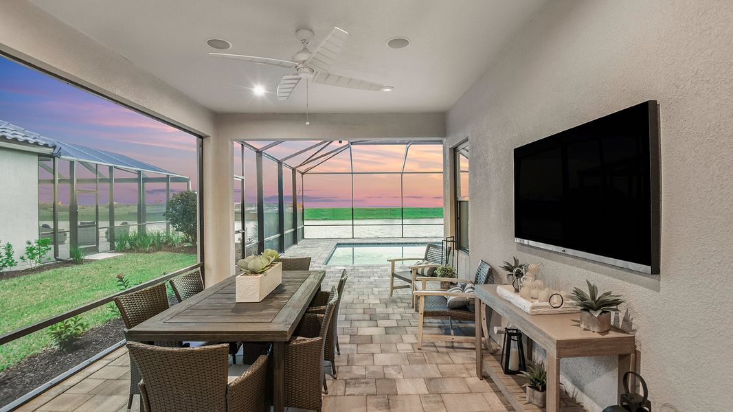 Representative furnished interior of a home built from the Bergamo by Taylor Morrison in Esplanade at Tradition, Port St. Lucie (Image 16).