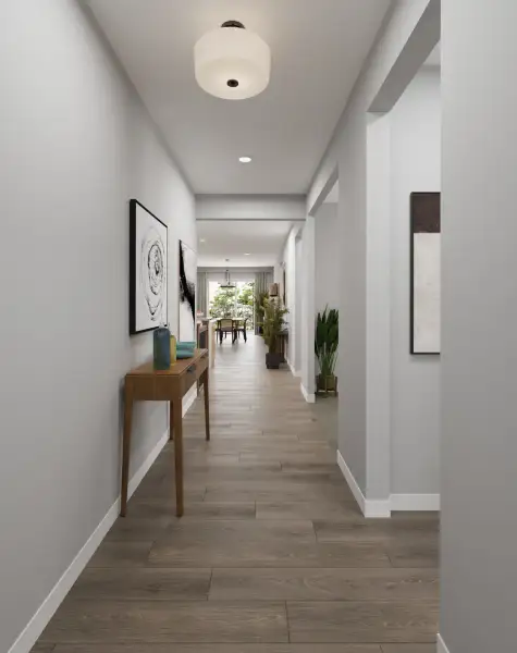 Furnished interior view inside a new home in Trailstone, Arvada (Image 10).