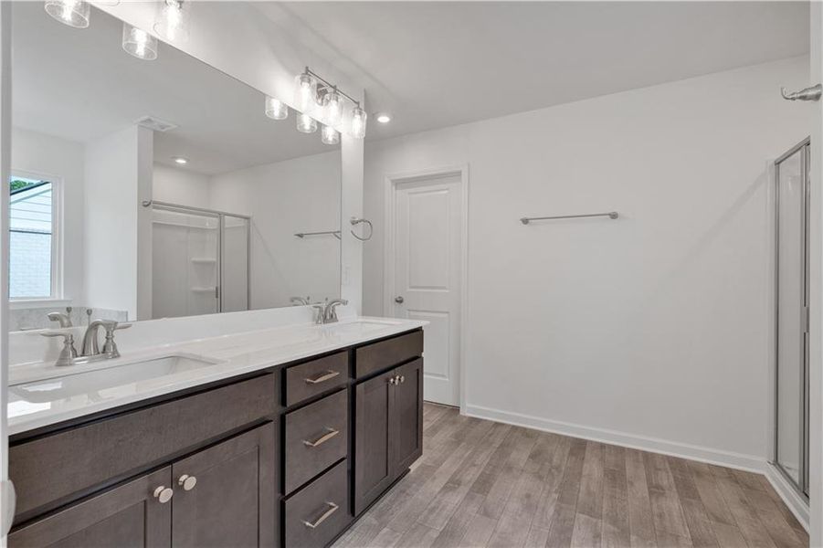 Furnished interior view inside a new home in The Overlook at Factory Shoals, Mableton (Image 15).