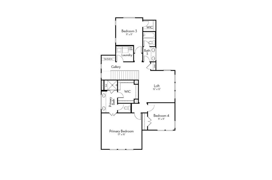 2D floor plan layout for the Aransas by Autograph Homes in Indigo, Richmond, TX (Image 4).