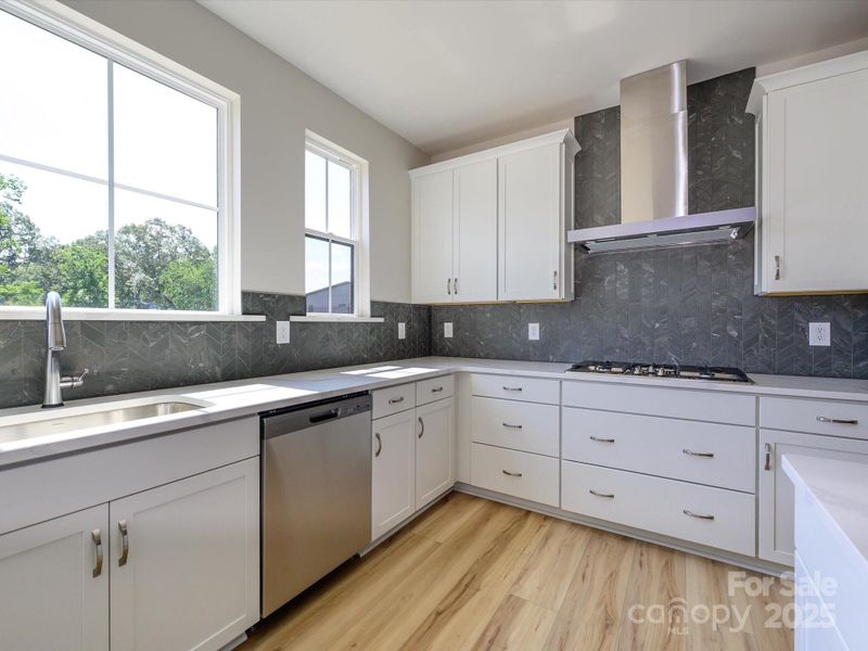 Large Windows Bath the Kitchen in Light