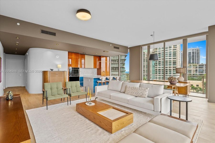 Furnished interior view inside a new home in , Miami (Image 4).